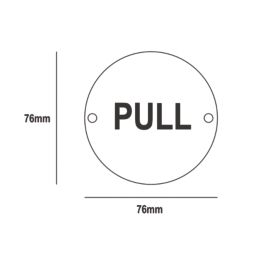 Eclipse  Pull Fire Door Sign 76mm