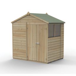 Forest Beckwood 7' x 5' (Nominal) Apex Shiplap Timber Shed with Base & Assembly