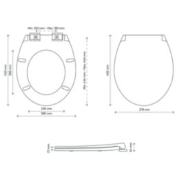 Kouban Soft-Close Toilet Seat Polypropylene White