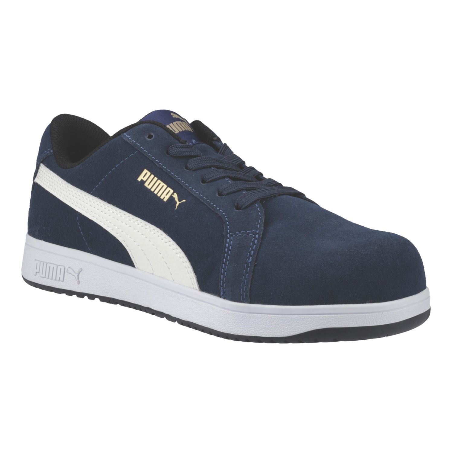 Puma Iconic Low Size 10 Navy Safety Trainers (949VW)