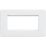 Knightsbridge Screwless 4-Module Modular Faceplate Matt White