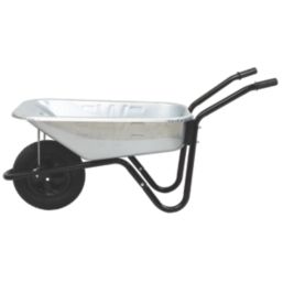 Walsall Builder Pneumatic Wheels Wheelbarrow Galvanised 90Ltr