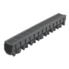 FloPlast FloDrain Channel Drain & Grate Black 115mm x 1m