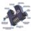 Squire  Weatherproof  Combination Block Padlock Blue 65mm