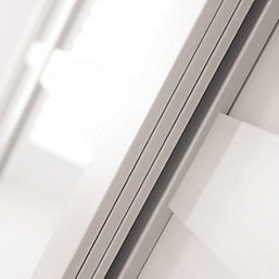 Spacepro Shaker 1-Door Sliding Wardrobe Door White Frame White Panel 914mm x 2260mm