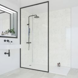 Multipanel Unlipped Bathroom Waterproof Wall Panel  Gloss Grey Marble 2400mm x 900mm x 11mm