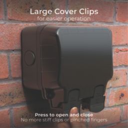 British General  IP66 13A 2-Gang SP Weatherproof Outdoor Switched Socket