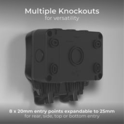 British General  IP66 13A 2-Gang SP Weatherproof Outdoor Switched Socket