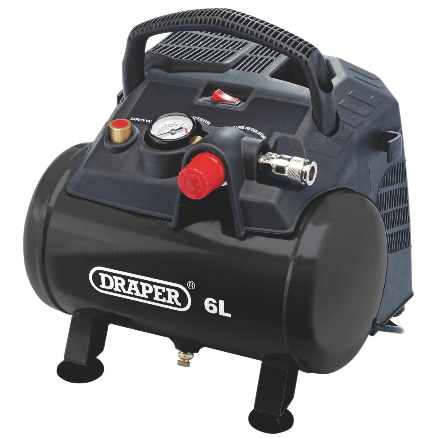 Draper 2115 6Ltr Brushless Electric Oil-Free Air Compressor 240V (950CN)