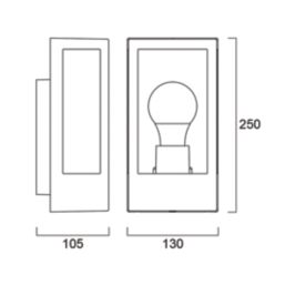 Sylvania Yourhome Sylwall Lumina Outdoor Wall Lamp Black