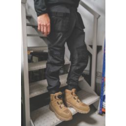 Apache Yellowknife Stretch Work Trousers Grey / Black 34" W 33" L