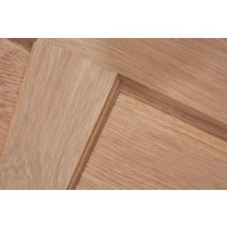 Unfinished Oak Wooden 4-Panel Internal Victorian-Style Door 2040mm x 726mm