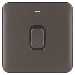 Schneider Electric Lisse Deco 20AX 1-Gang DP Control Switch Mocha Bronze with LED with Black Inserts