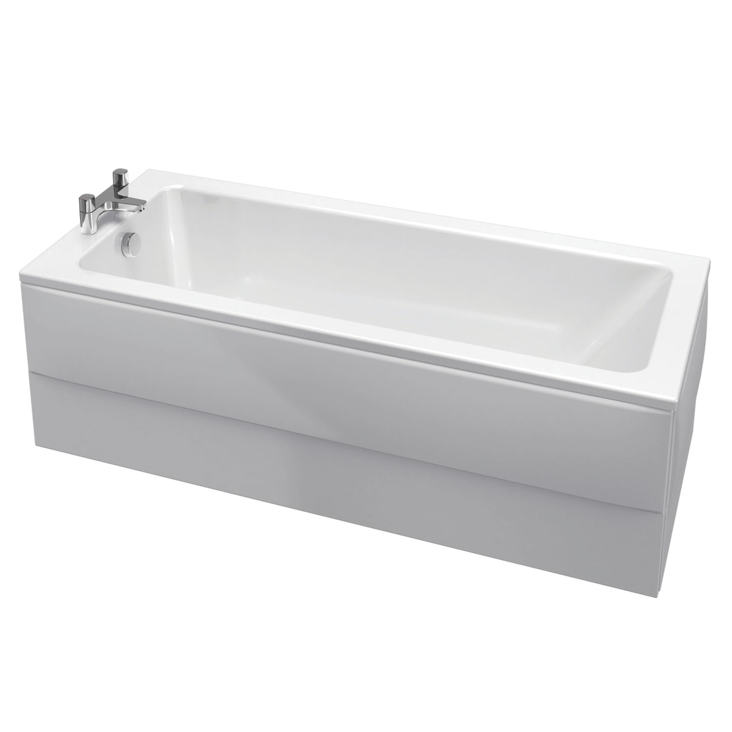 Ideal Standard Giovo Cube E225601 Single-Ended Bath Acrylic No Tap Holes 1700mm x 700mm (950JY)