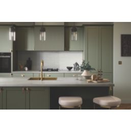 Wilsonart  Matt White Marble Effect Laminate Worktop 3000mm x 600mm x 38mm