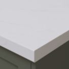 Wilsonart  Matt White Marble Effect Laminate Worktop 3000mm x 600mm x 38mm