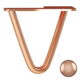 Rothley 2-Pin Hairpin Furniture Leg Polished Copper 100mm