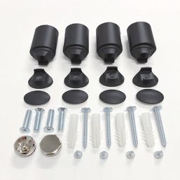 Towelrads 1200mm x 400mm 1607BTU Black Flat  Towel Radiator