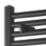 Towelrads 1200mm x 400mm 1607BTU Black Flat  Towel Radiator