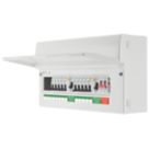 British General Fortress 19-Module 13-Way Part-Populated High Integrity Dual RCD Consumer Unit