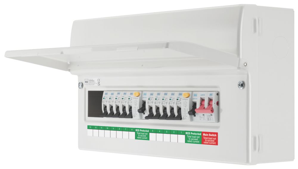 British General Fortress 19-Module 13-Way Part-Populated High Integrity Dual RCD Consumer Unit