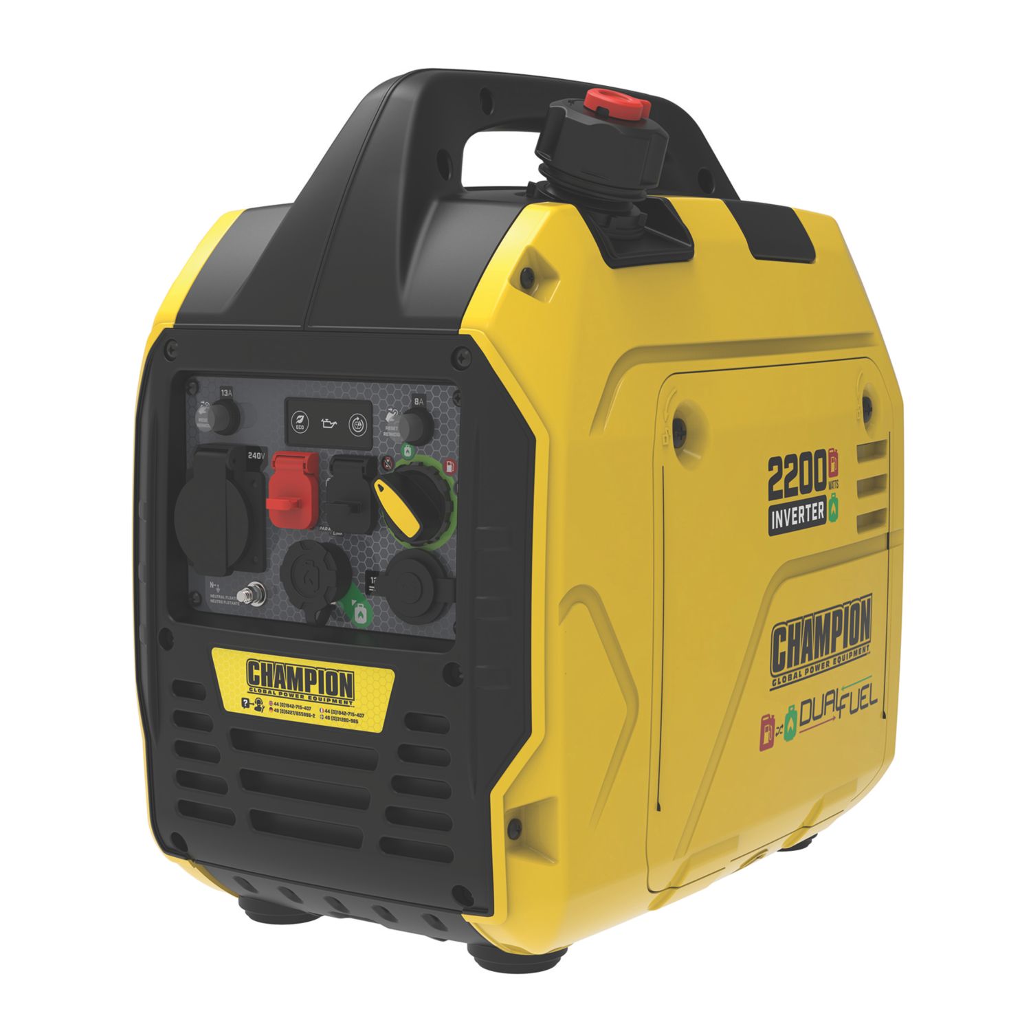 Champion 92001i-DF 2200W Dual-Fuel Inverter Generator 240V (950XJ)