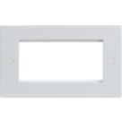 Knightsbridge Raised Square 4-Module Modular Faceplate White