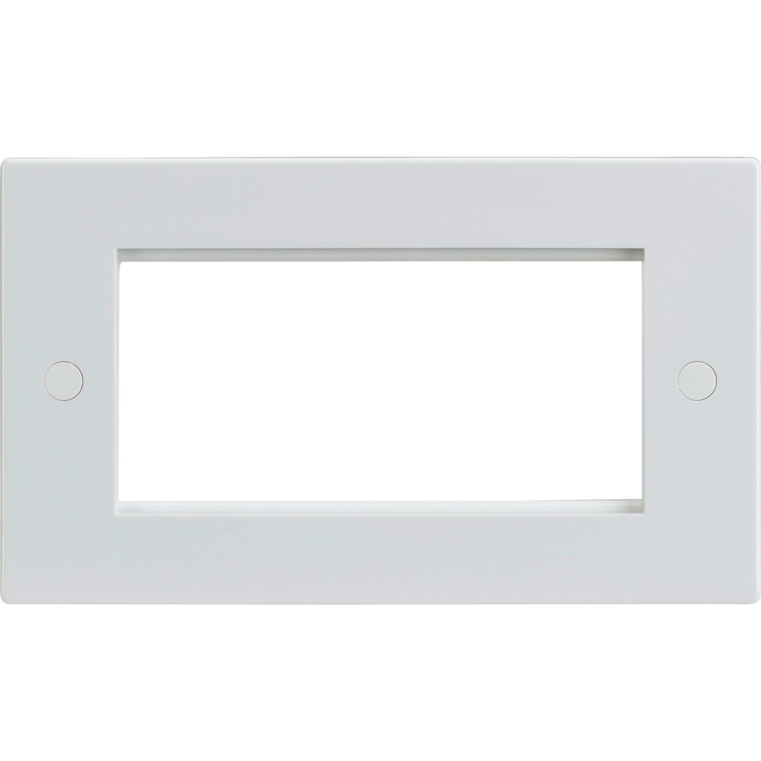 Knightsbridge Raised Square 4-Module Modular Faceplate White (950YA)