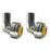 ETAL  Brass Push-Fit Equal 90° Chrome Stem Elbow 15mm 2 Pack