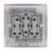 British General Nexus Metal 10AX 3-Gang 2-Way Light Switch  Brushed Steel