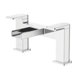 Niagara Waterfall Chrome 125mm Deck Mounted Lever 2 Tap Holes Bath Mixer Tap