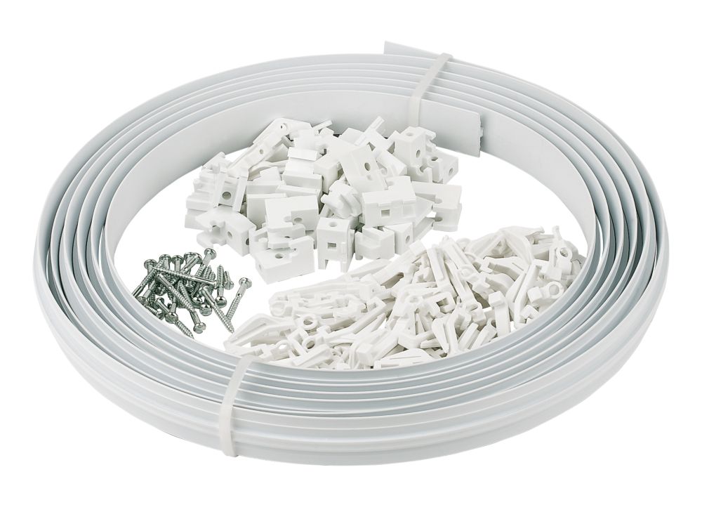 Curtain Track White 5m Curtain Fittings Screwfix Com