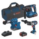 Bosch 0615A5008A 18V 2 x 4.0Ah Li-Ion AMPShare Brushless Cordless 3 Piece Kit