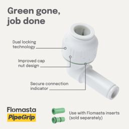Flomasta  Plastic Push-Fit Equal 90° Stem Elbow 15mm