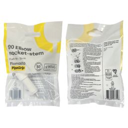 Flomasta  Plastic Push-Fit Equal 90° Stem Elbow 15mm
