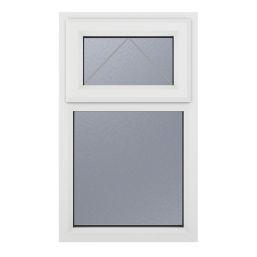 Crystal  Top Opening Obscure Triple-Glazed Casement White uPVC Window 610mm x 1115mm