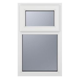 Crystal  Top Opening Obscure Triple-Glazed Casement White uPVC Window 610mm x 1115mm