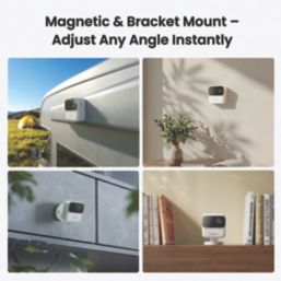 Reolink Argus Series B210 Mains or Battery-Powered White Wireless 1080p Indoor & Outdoor Rectangular Magnetic Security Camera