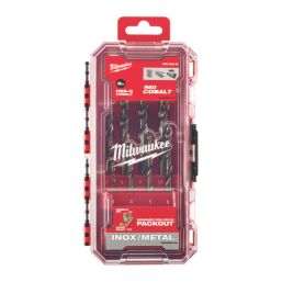 Milwaukee  Straight Shank Metal Cobalt HSS Drill Bits 8 Piece Set