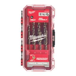 Milwaukee  Straight Shank Metal Cobalt HSS Drill Bits 8 Piece Set