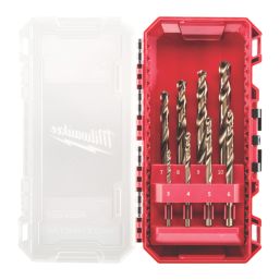 Milwaukee  Straight Shank Metal Cobalt HSS Drill Bits 8 Piece Set