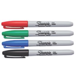 Sharpie  Fine Tip Mixed Colours Permanent Marker 4 Pieces