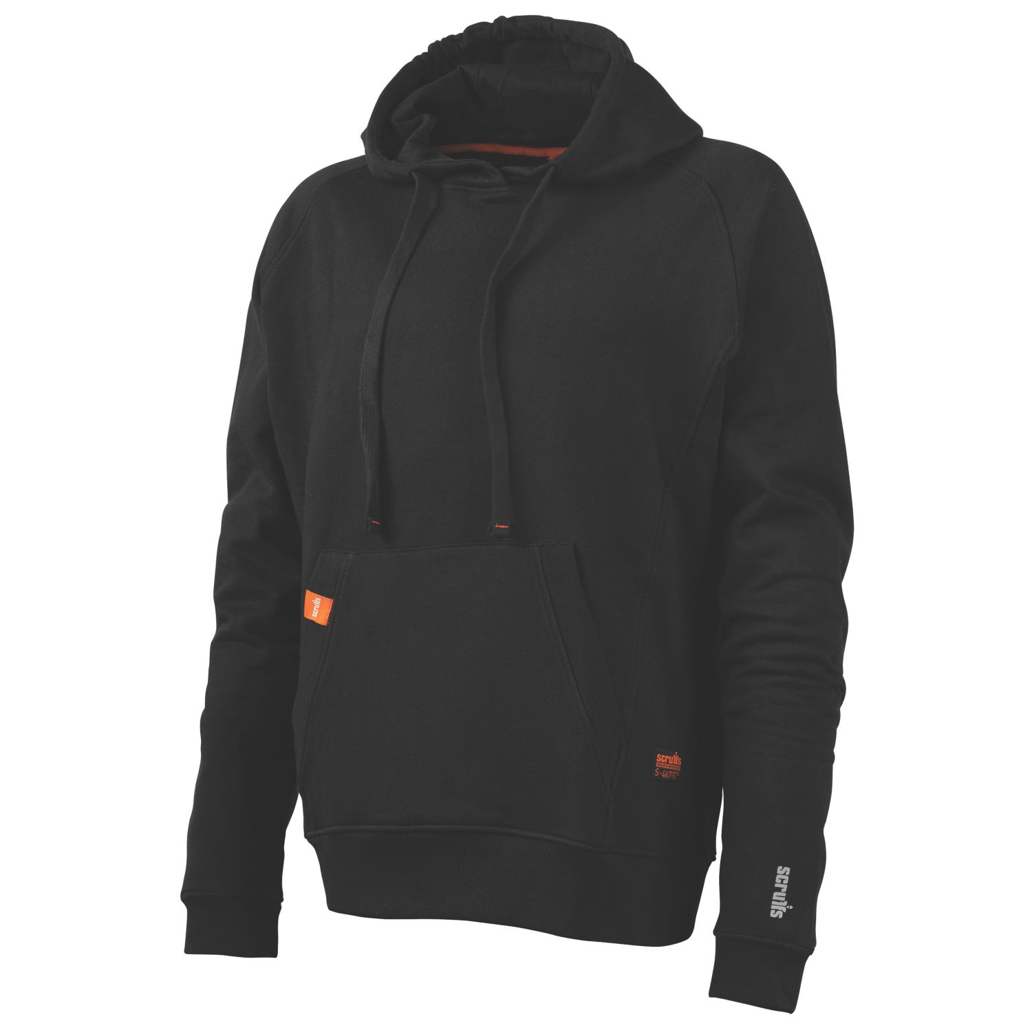 Scruffs Worker Hoodie Black Medium 47.5" Chest (951RV)
