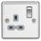 Knightsbridge  13A 1-Gang DP Switched Single Socket Polished Chrome  with Colour-Matched Inserts