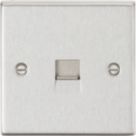 Knightsbridge  1-Gang Slave Telephone Socket Brushed Chrome