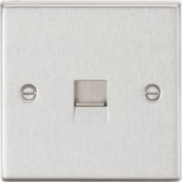 Knightsbridge  1-Gang Slave Telephone Socket Brushed Chrome