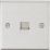 Knightsbridge  1-Gang Slave Telephone Socket Brushed Chrome
