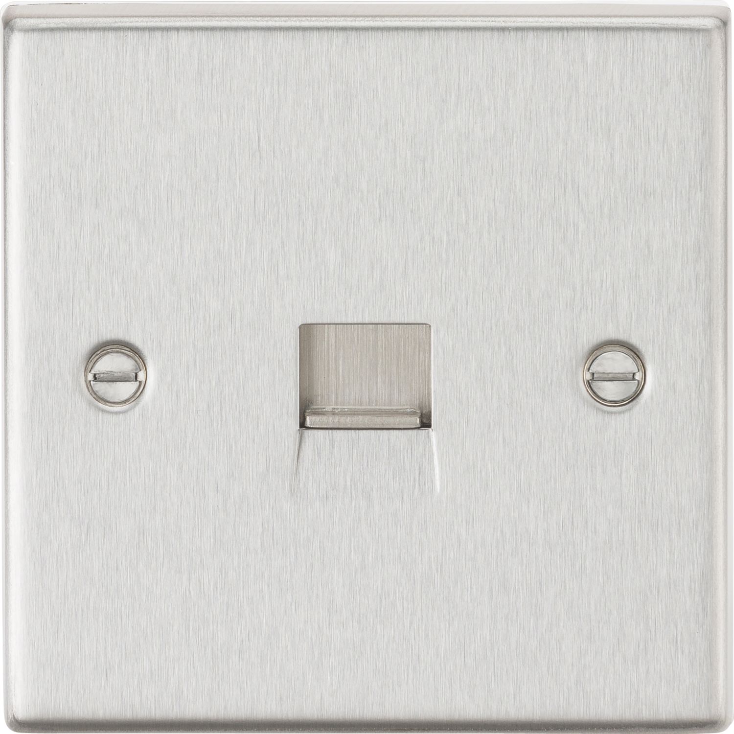 Knightsbridge 1-Gang Slave Telephone Socket Brushed Chrome (951VF)