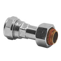 Chrome 22mm x 15mm Reducer Adaptor Joiner Compression