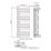 Flomasta Cantilever 1200mm x 500mm 1665BTU Anthracite Vertical Designer Radiator